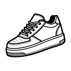 Sneaker illustration for urban fashion branding and sportswear product identity