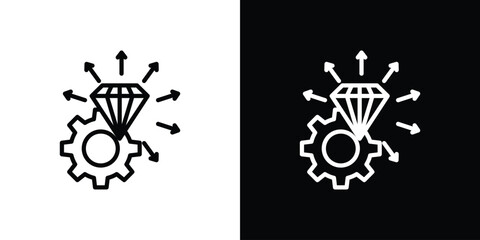 Obraz premium Operational excellence icon symbol outline style. Editable icon in EPS10