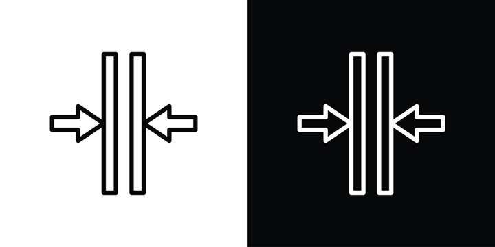 Thickness icon symbol outline style. Editable icon in EPS10