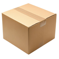 Brown cardboard box clipart, box sticker