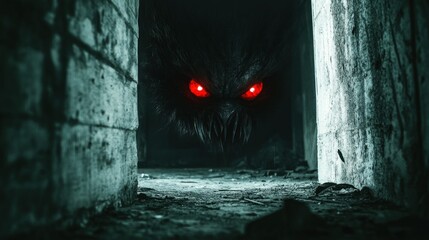 Dark creature in tunnel