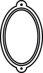 wall mirror icon line art vector illustration on transparent background	
