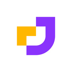 Letter J arrow simple minimal logo