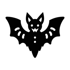 Spooky silhouette of a bat with a wicked smile, Halloween theme