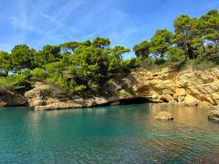Beautiful sea bay and rocks in Montenegro.