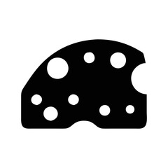 Simple Black and White Swiss Cheese Graphic with Various Sized Holes