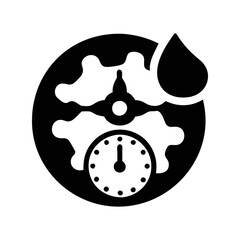 Scheduled maintenance and lubrication for machinery with regular oil change requirements