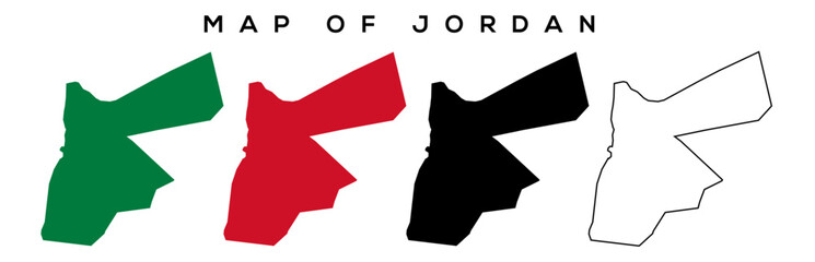Jordan Map Outline – Minimal Vector