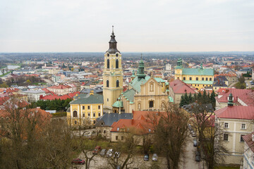 Przemyśl, Subcarpathian, Poland, 30 March 2025: view of the old town of Przemyśl with the Przemyśl Cathedral