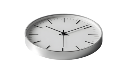 Modern Minimalist Wall Clock, White Face, Black Hands - Time, Watch, Round Clock, Simple Design