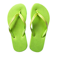 Lime Green Flip Flops with Removed Background