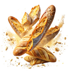 Baguettes with removed background