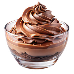 Chocolate Dessert Parfait with Transparent Background