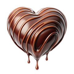 Chocolate Heart with Drizzle Removed Background