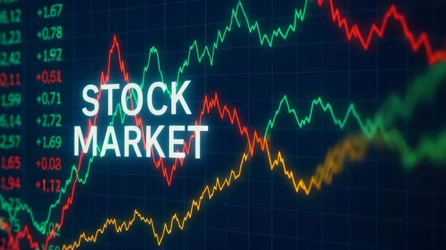 This stock market chart showcases vibrant trends and fluctuations, representing financial analysis, investment opportunities, and economic growth