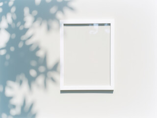 Minimalist White Frame on Concrete Wall