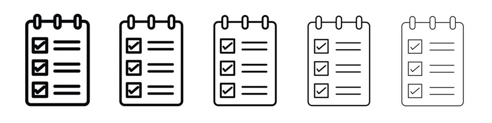 Reservation icon design in thin editable stroke style for graphic work