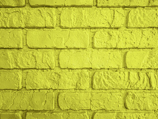 Yellow Brick Wall Texture with Rugged Surface for Interior Decor