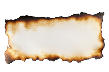 Burnt paper texture on transparent background ideal for grunge style designs and creative concepts