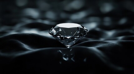 Diamond on dark fabric