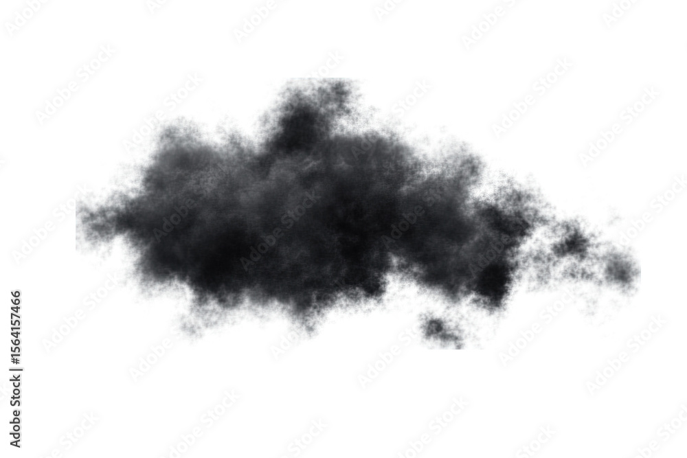 Fototapete digitally rendered fluffy cloud against a solid transparent background providing a clean and versati