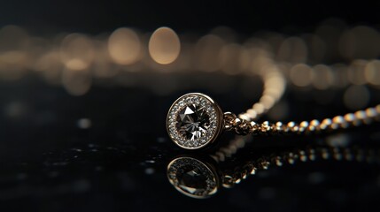 Close up gemstone pendant