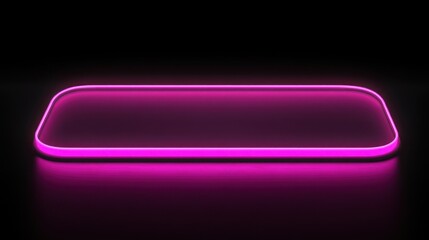 Neon pink border shape graphic