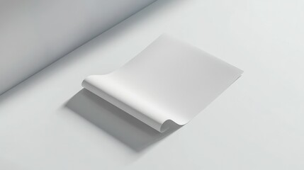 Blank white paper sheet mockup