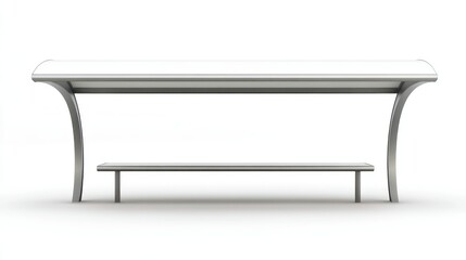 Modern empty bus shelter design