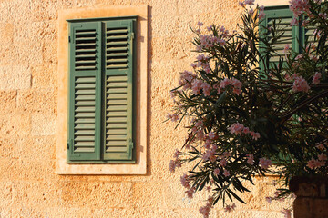 Traditional Mediterranean architecture in Vela Luka, on island Korcula, Croatia.