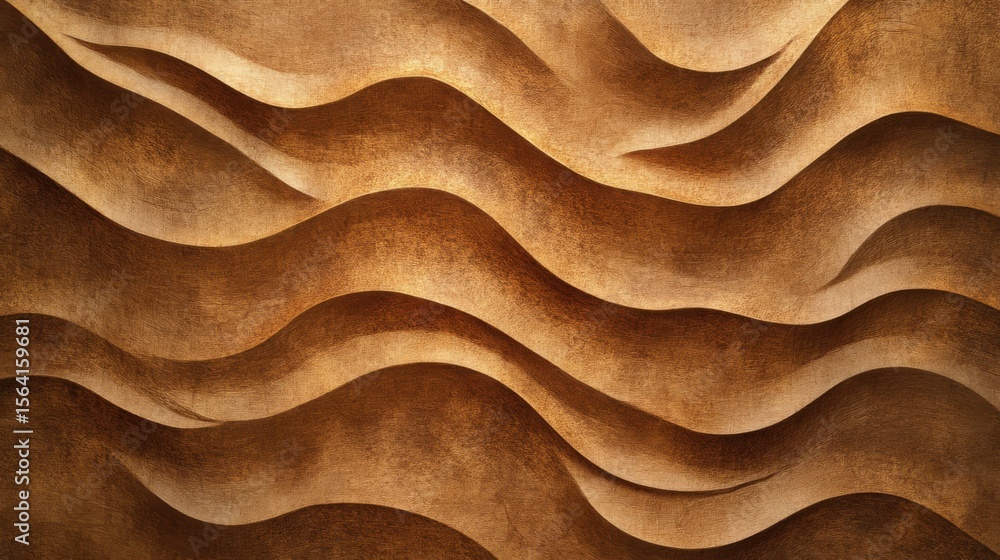 Poster a wall with a wave pattern on it