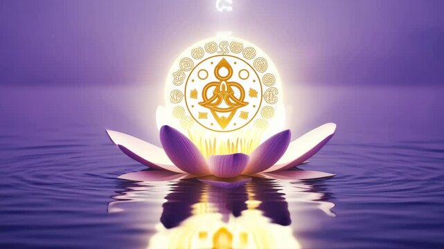 Magical Lotus Transformation: Evolving from Mystical Symbols to Sacred Geometric Emblem