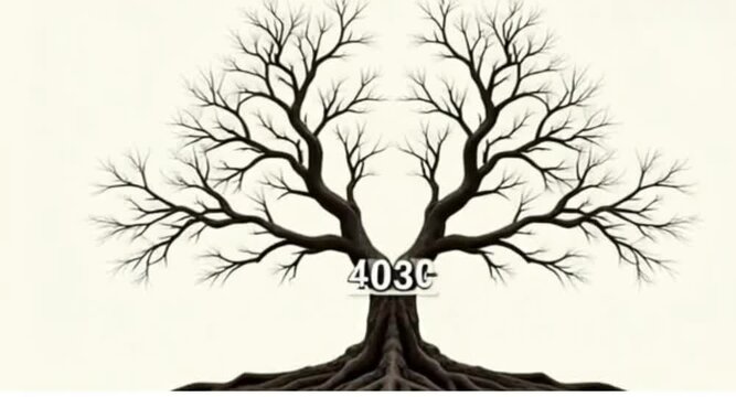 Bare tree illustration with roots and branches