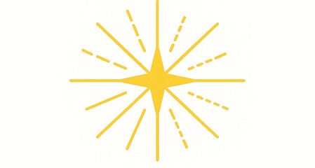 Radiant Starburst Golden Celestial Burst Illustration