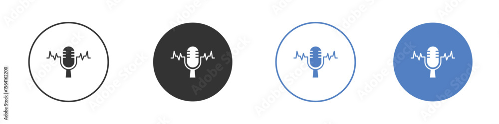 Poster voice recognition icon set. for mobile concept and web design.