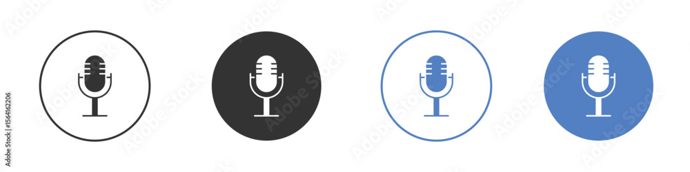 Poster voice recording icon set. for mobile concept and web design.