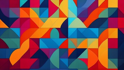 geometric abstract shapes vibrant color block design texture seamless trendy