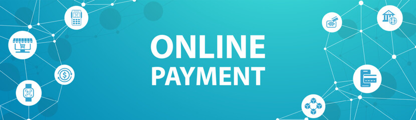 Online payment concept cashless wallet online payment icon vector set online shopping e-wallet money transfer signs illustration