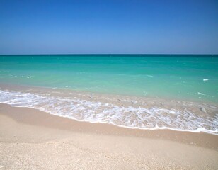 Fototapeta premium tropical beach with blue sky