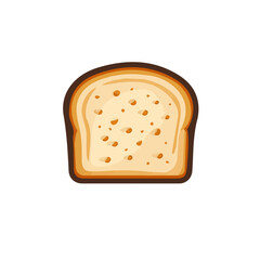 My A Simple flat 2D illustration bread isolated on transparent background, vector, flat design, animation design, simple flat 2D icon, clipart, flat 2D vector, design