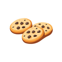 My A Simple flat 2D illustration cookies isolated on transparent background, vector, flat design, animation design, simple flat 2D icon, clipart, flat 2D vector, design by me. vector icon