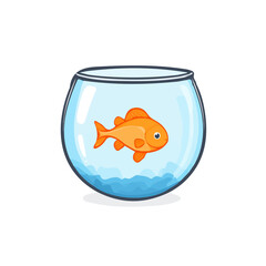 My A Simple flat 2D illustration fishbowl isolated on transparent background, vector, flat design, animation design, simple flat 2D icon, clipart, flat 2D vector, design by me. vector icon