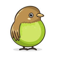 My A Simple flat 2D illustration kiwi bird isolated on transparent background, vector, flat design, animation design, simple flat 2D icon, clipart, flat 2D, design by me. My vector