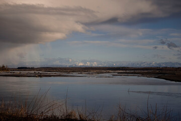 Mountains behind Salcha River