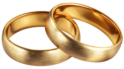 A pair of gold wedding rings 