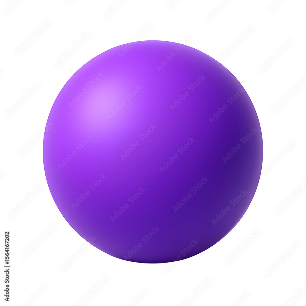 Poster purple sphere floating on black background. graphic art for design projects and abstract visual conc