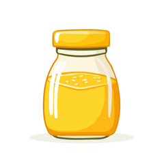My A Simple flat 2D illustration mustard sauce isolated on transparent background, vector, flat design, animation design, simple flat 2D icon, clipart, flat 2D, design by me. My vector