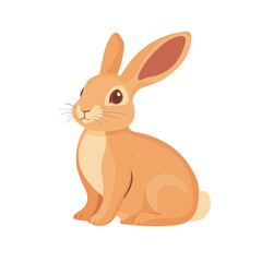 My A Simple flat 2D illustration icon rabbit isolated on transparent background, vector, flat design, animation design, simple flat 2D icon, clipart, flat 2D vector, design by me. vector