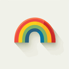My A Simple flat 2D illustration icon rainbow isolated on transparent background, vector, flat design, animation design, simple flat 2D icon, clipart, flat 2D vector, design by me. vector