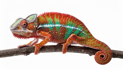 Obraz premium chameleon isolated on white background